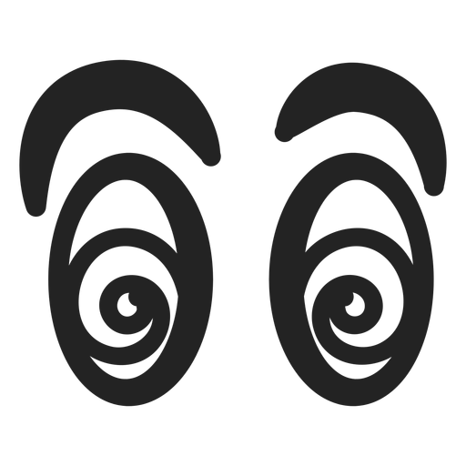 Schwindlige Emoticon-Augen PNG-Design