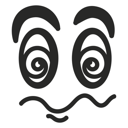 Schwindeliges Emoticongesicht PNG-Design