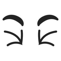 Doodle emoticon ojos Diseño PNG