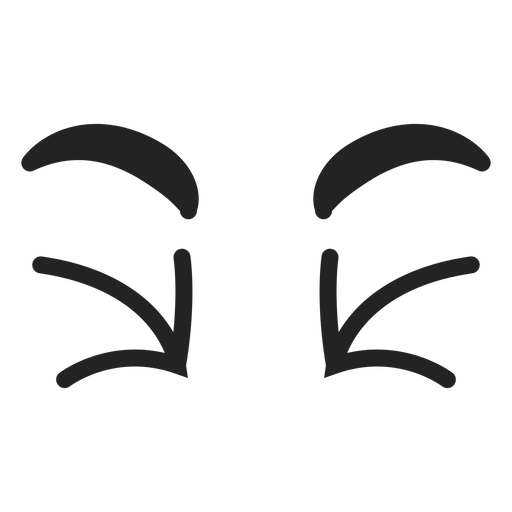 Gekritzel Emoticon Augen PNG-Design