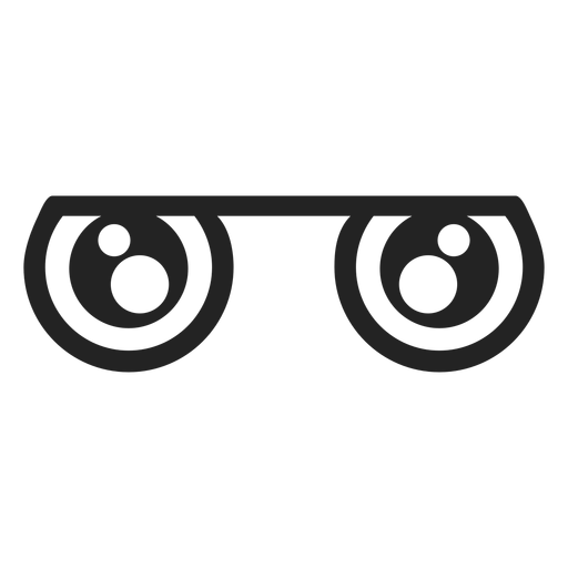 Stumpfe kawaii Emoticon Augen PNG-Design