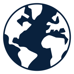 Schwarzweiss-Symbol der Erde PNG-Design