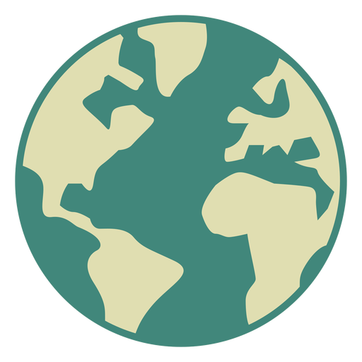 Earth globe flat icon PNG Design