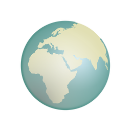 Ícone de globo terrestre Desenho PNG