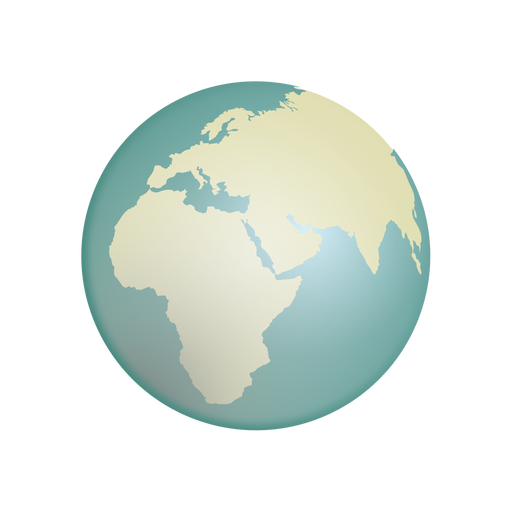 Earth globe icon PNG Design