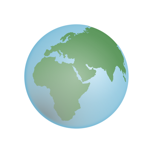 Earth globe illustration PNG Design