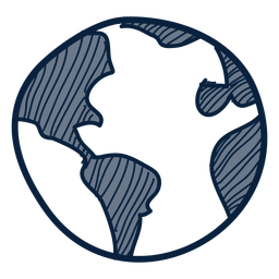Earth hand drawn icon Transparent PNG