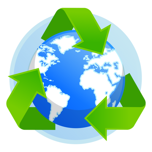 Erdrecycling-Symbol PNG-Design