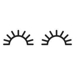 Ícone expressivo de olhos fechados Desenho PNG