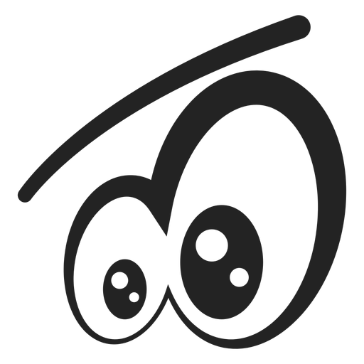 Design PNG E SVG De Desenhos Animados Confusos Dos Olhos Do Emoticon Para  Camisetas