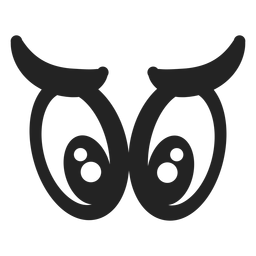 Icono de ojos de emoticon Transparent PNG