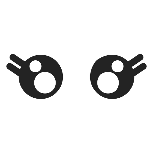 Ojos de mujer kawaii emoticon Diseño PNG