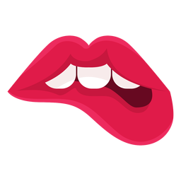 Weibliche Lippen beißen Symbol Weibliche Lippen beißen Symbol