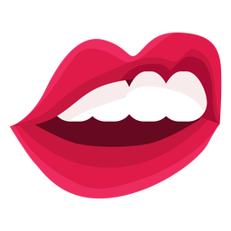 Icono de expresión de boca femenina Diseño PNG