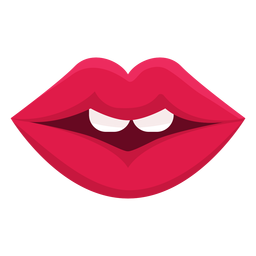 Lips biting expression - Transparent PNG & SVG vector file