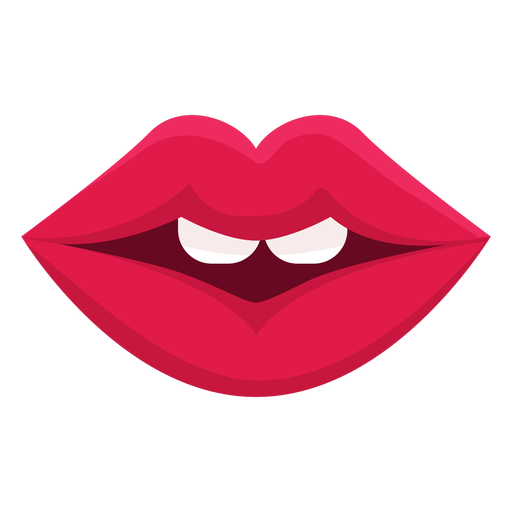 Icono de boca femenina Diseño PNG