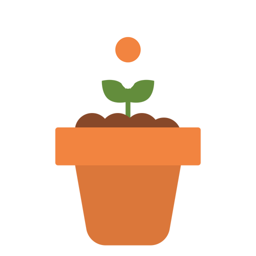 Flower in pot icon