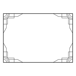 Geometric a4 frame PNG Design