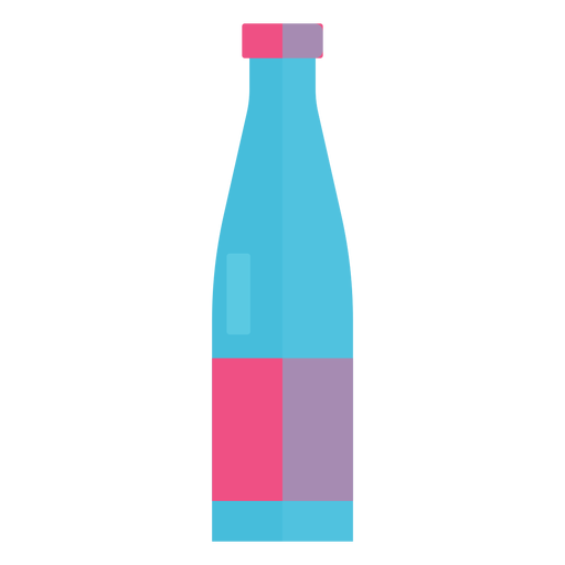 Botella de vidrio de icono de agua Diseño PNG