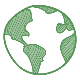 Icono dibujado mano tierra verde Diseño PNG
