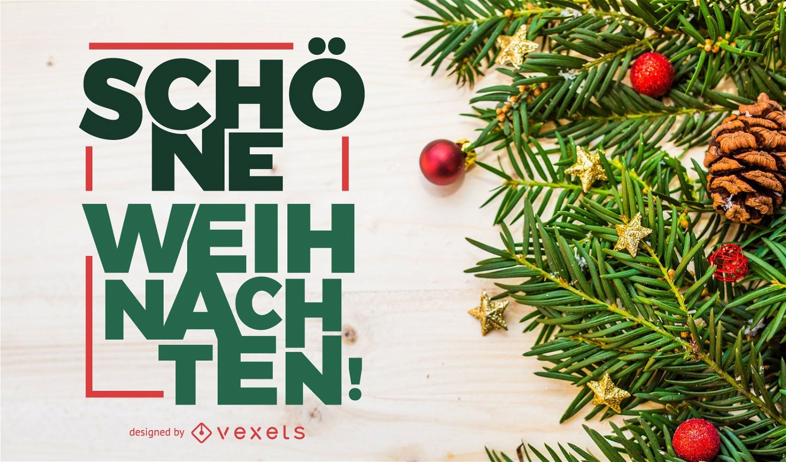 Diseño de letras Schöne Weihnachten