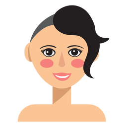 La mitad del pelo afeitado mujer avatar Diseño PNG