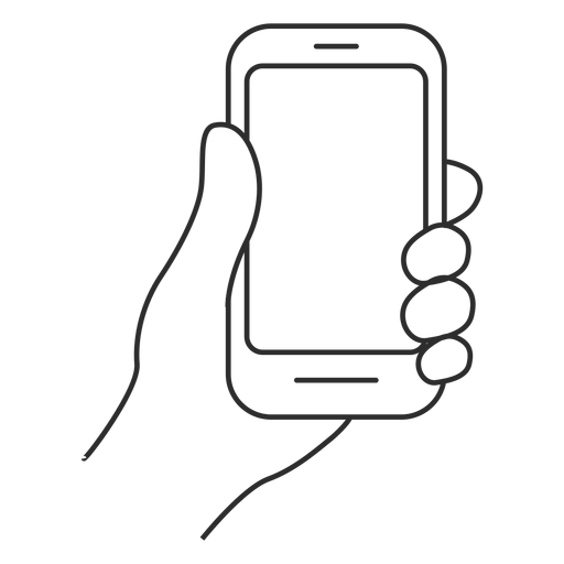 Hand h?lt Smartphone-Symbol PNG-Design