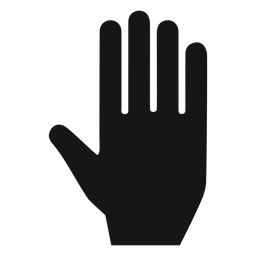 Hand palm silhouette icon PNG Design