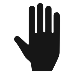 Handpalmenschattenbildikone PNG-Design