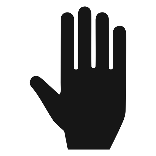 Icono de silueta de palma de mano