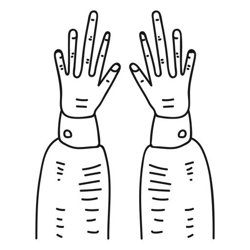 Hand gezeichnetes Symbol der Hände PNG-Design