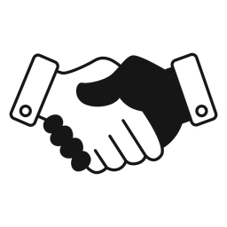 Handshake black and white icon PNG Design Transparent PNG