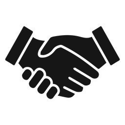 Handshake silhouette icon PNG Design