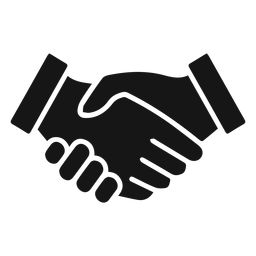 Icono de silueta de apretón de manos Diseño PNG