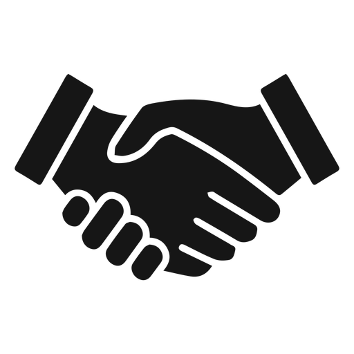 Handshake silhouette icon