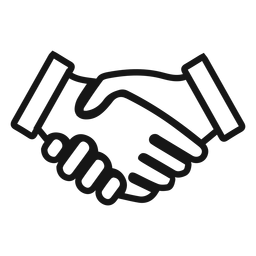 Handshake-Strichsymbol PNG-Design