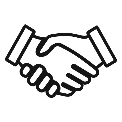 Handshake-Strichsymbol PNG-Design