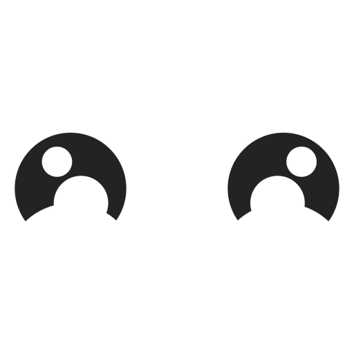 Ojos de emoticonos kawaii felices