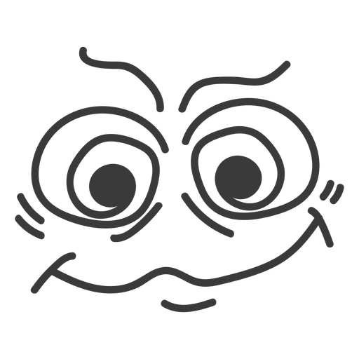 Hypnotized emoticon face cartoon - Transparent PNG & SVG vector file