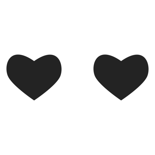 Inlove emoticon heart eyes PNG Design