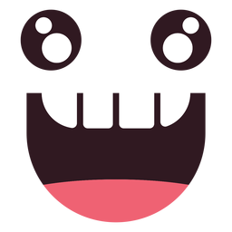 Cara emoticon de mordida kawaii Desenho PNG