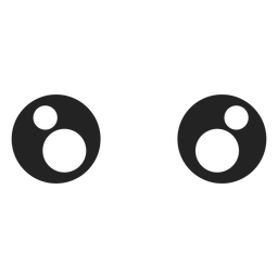 Ojos de emoticon kawaii Transparent PNG