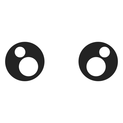 Ojos de emoticon kawaii Diseño PNG