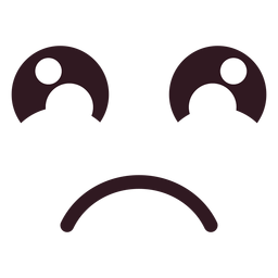 Rosto de emoticon Kawaii carrancudo