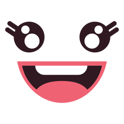 Rosto de emoticon feminino feliz kawaii Transparent PNG