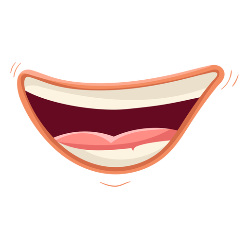 Laughing mouth illustration PNG Design