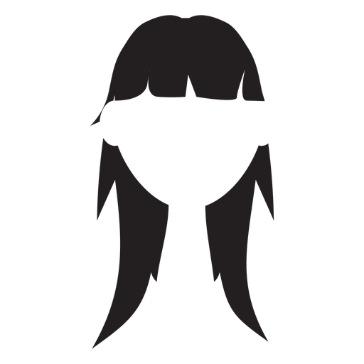 Layered Pony Haar Silhouette PNG-Design