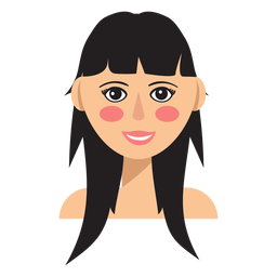 Layered bangs hair woman avatar PNG Design