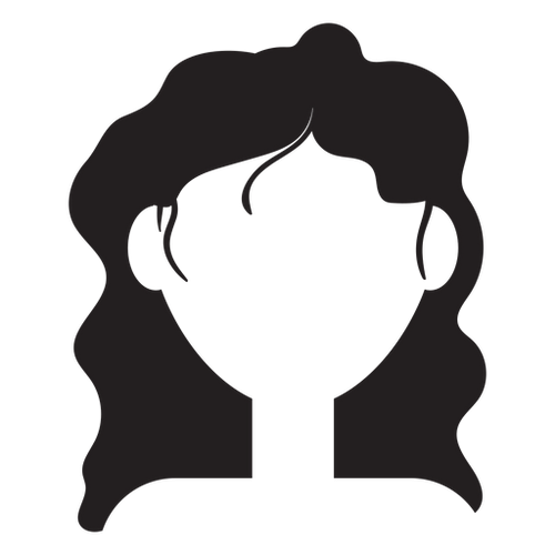 wavy hair silhouette