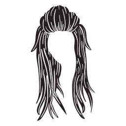 Ícone de cabelo comprido de mulher Desenho PNG